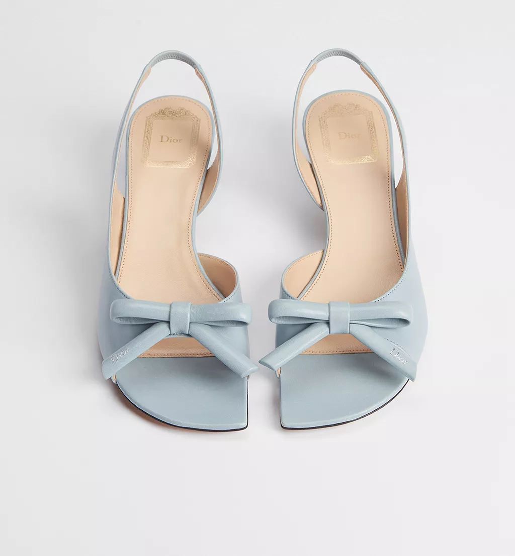 Dior Bow Heeled Slingback Sandal