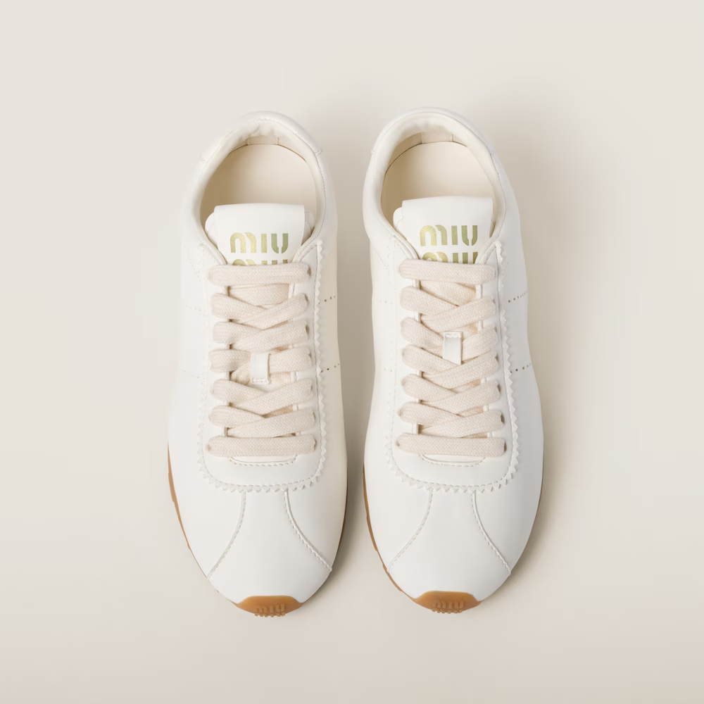 Plume nappa leather sneakers