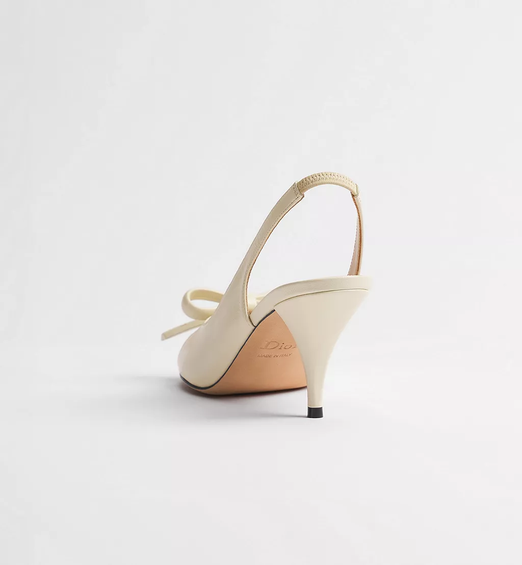 Dior Bow Heeled Slingback Sandal