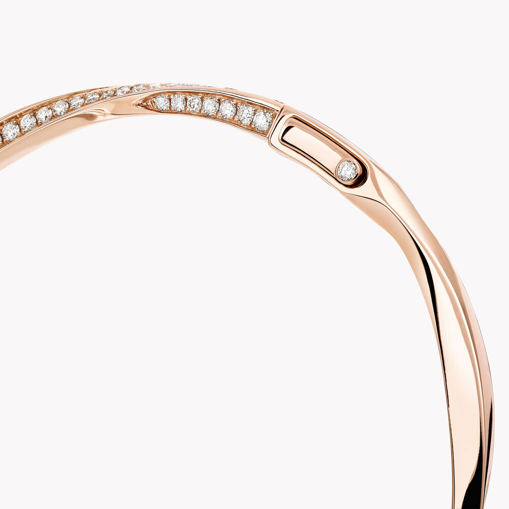 Spiral Pavé Diamond Bangle
