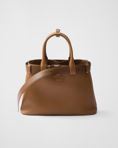 Prada Buckle medium leather handbag with belt