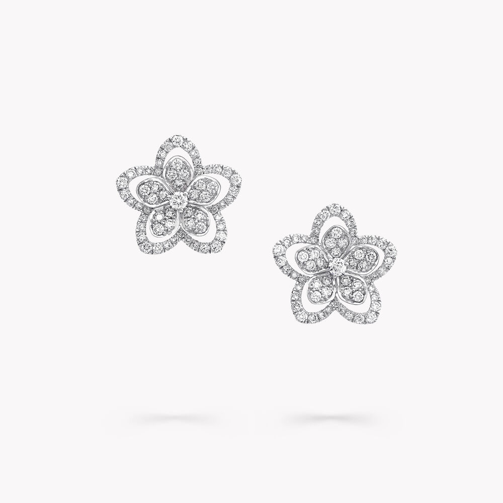 Wild Flower Diamond Stud Earrings
