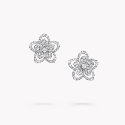 Wild Flower Diamond Stud Earrings