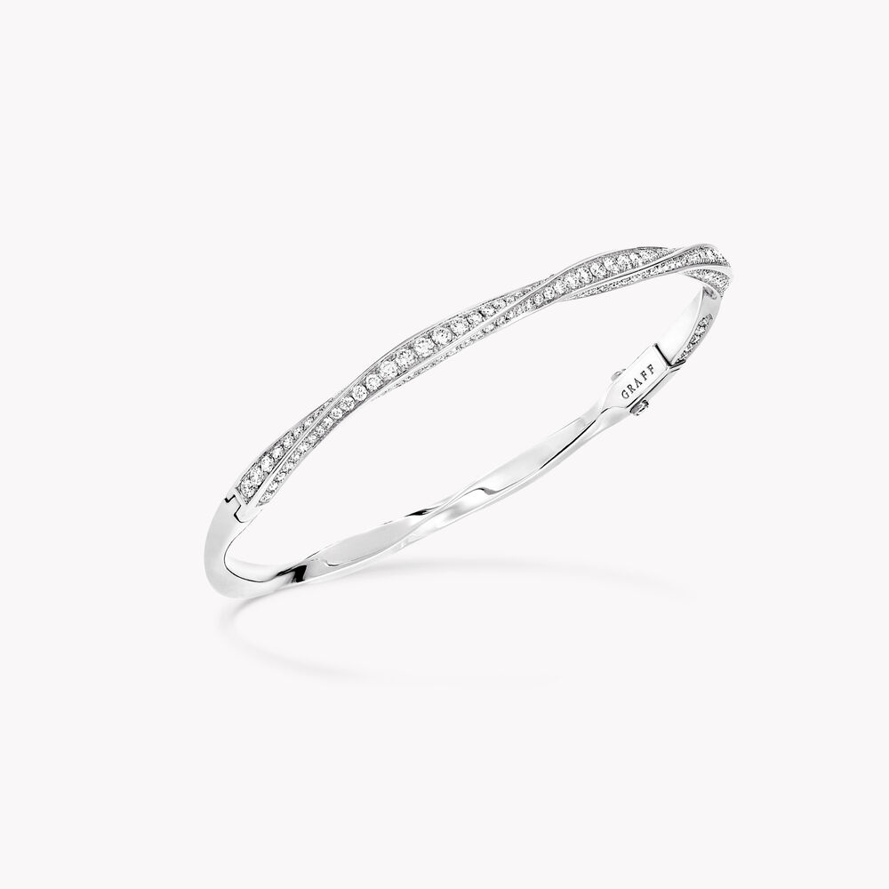 Spiral Pavé Diamond Bangle
