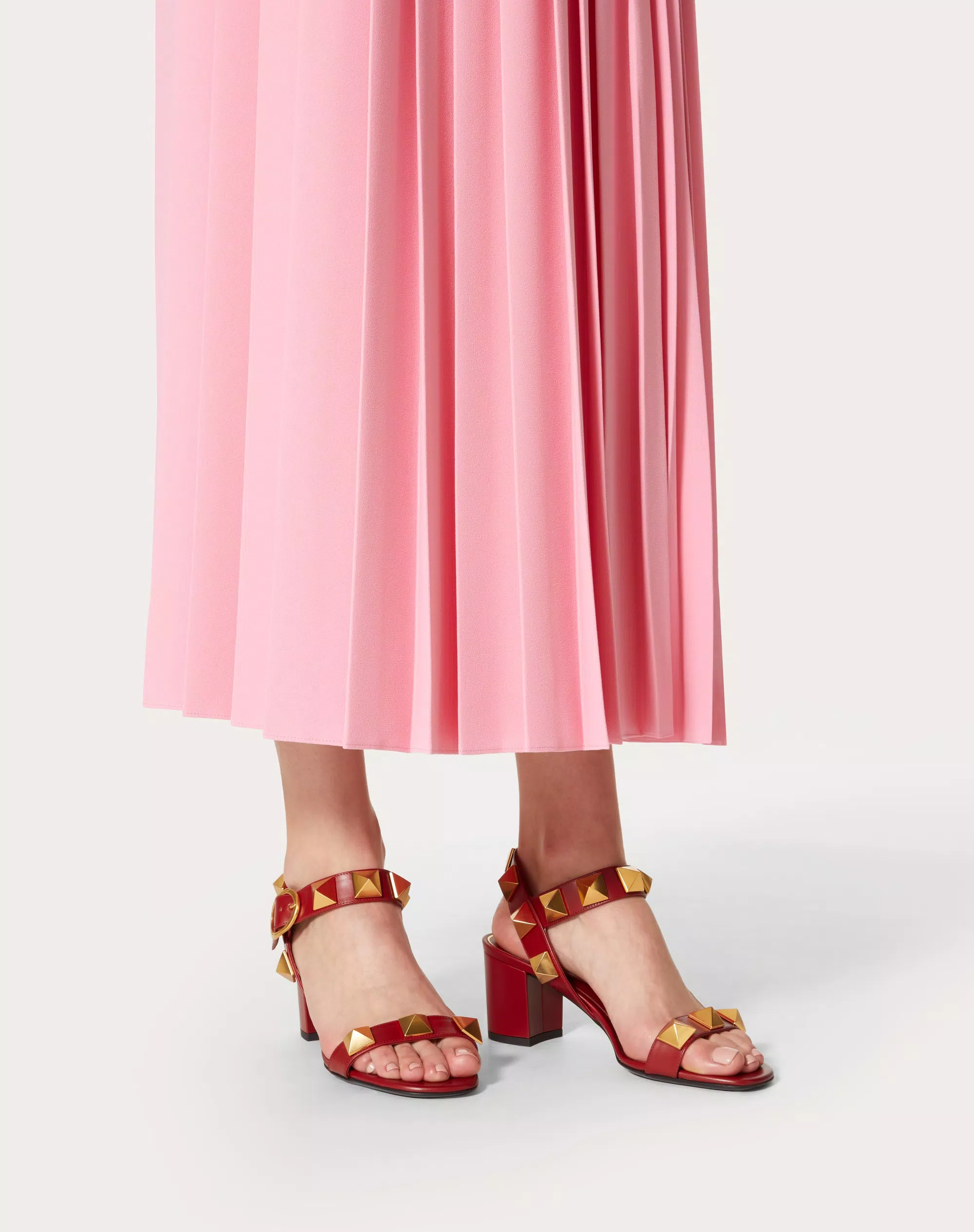 ROMAN STUD CALFSKIN SANDAL 60 MM