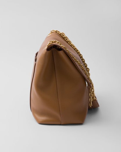 Large leather shoulder bag