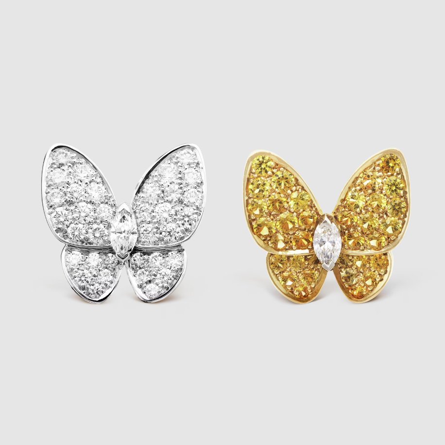 Two Butterfly earrings