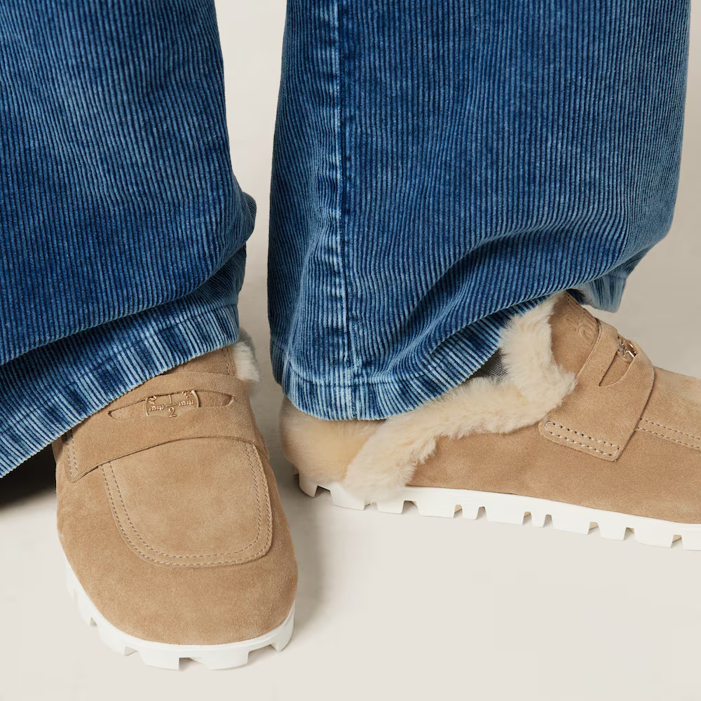 Suede mules