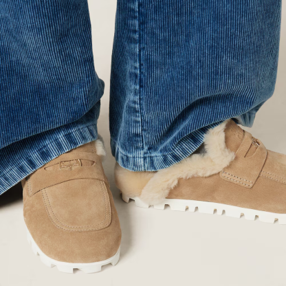 Suede mules