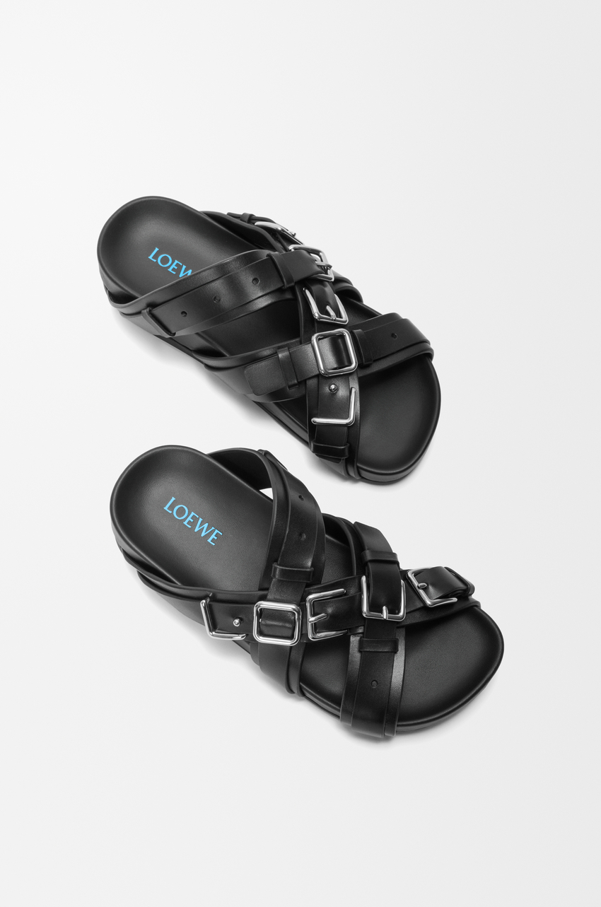 Type Fussbett sandal in vegetable-tanned calfskin