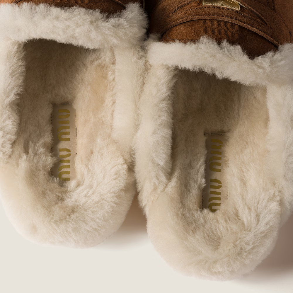 Suede mules