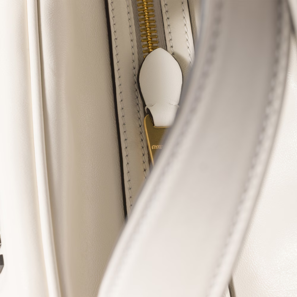 Leather top-handle bag