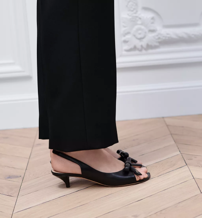 Dior Bow Heeled Slingback Sandal