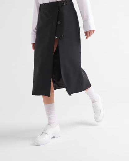 Chocolate patent leather loafers