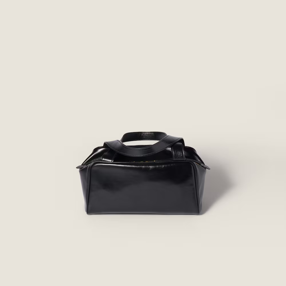 Leather top-handle bag