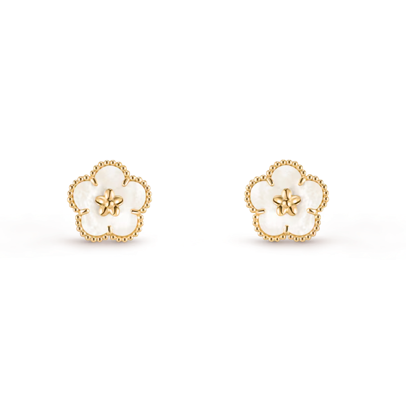 Lucky Spring earrings, plum blossom