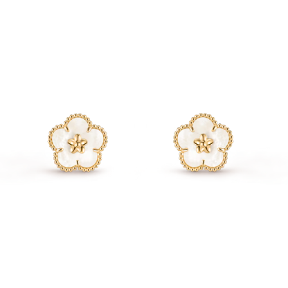 Lucky Spring earrings, plum blossom