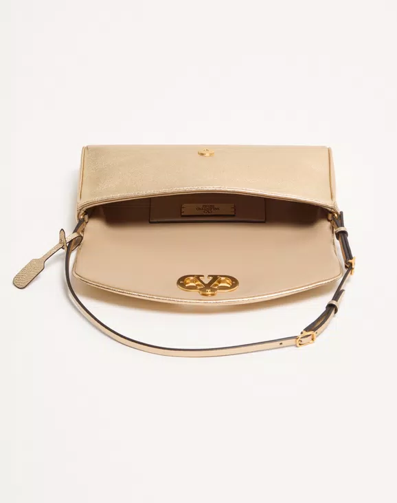 Valentino Garavani DeVain Small Shoulder Bag in Laminated Nappa Leather