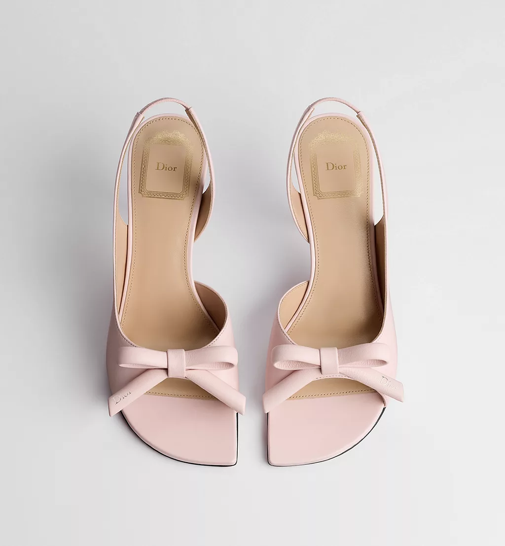 Dior Bow Heeled Slingback Sandal