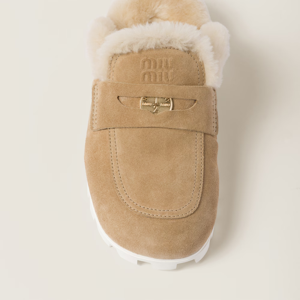 Suede mules