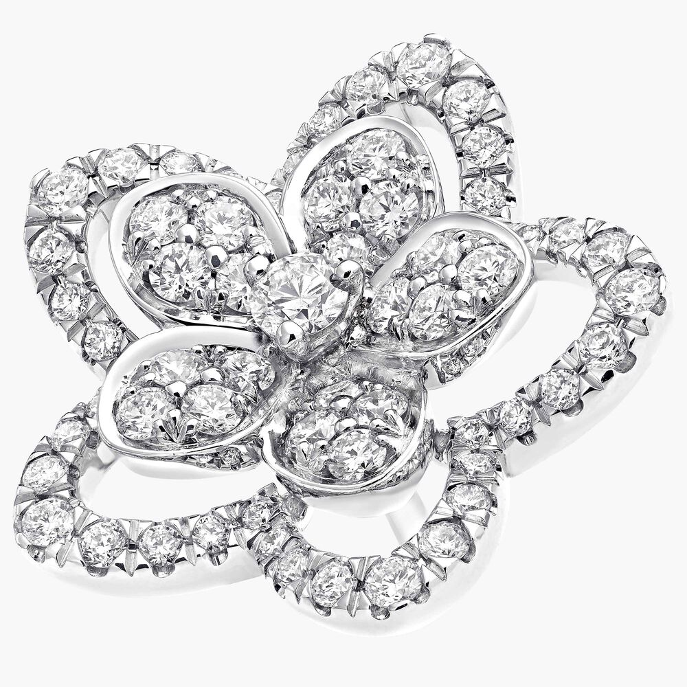 Wild Flower Diamond Stud Earrings