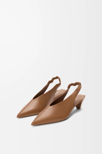 Origami Cubic slingback in lambskin