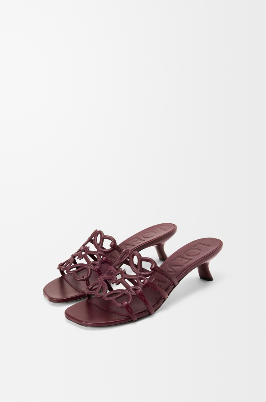 Petal Anagram slide in soft calfskin