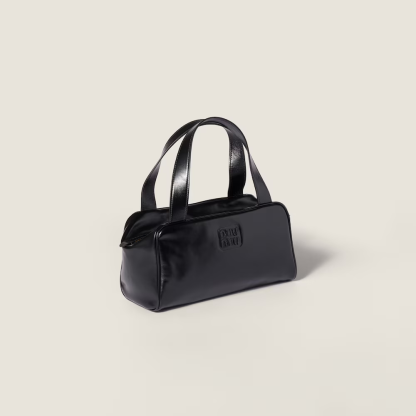 Leather top-handle bag