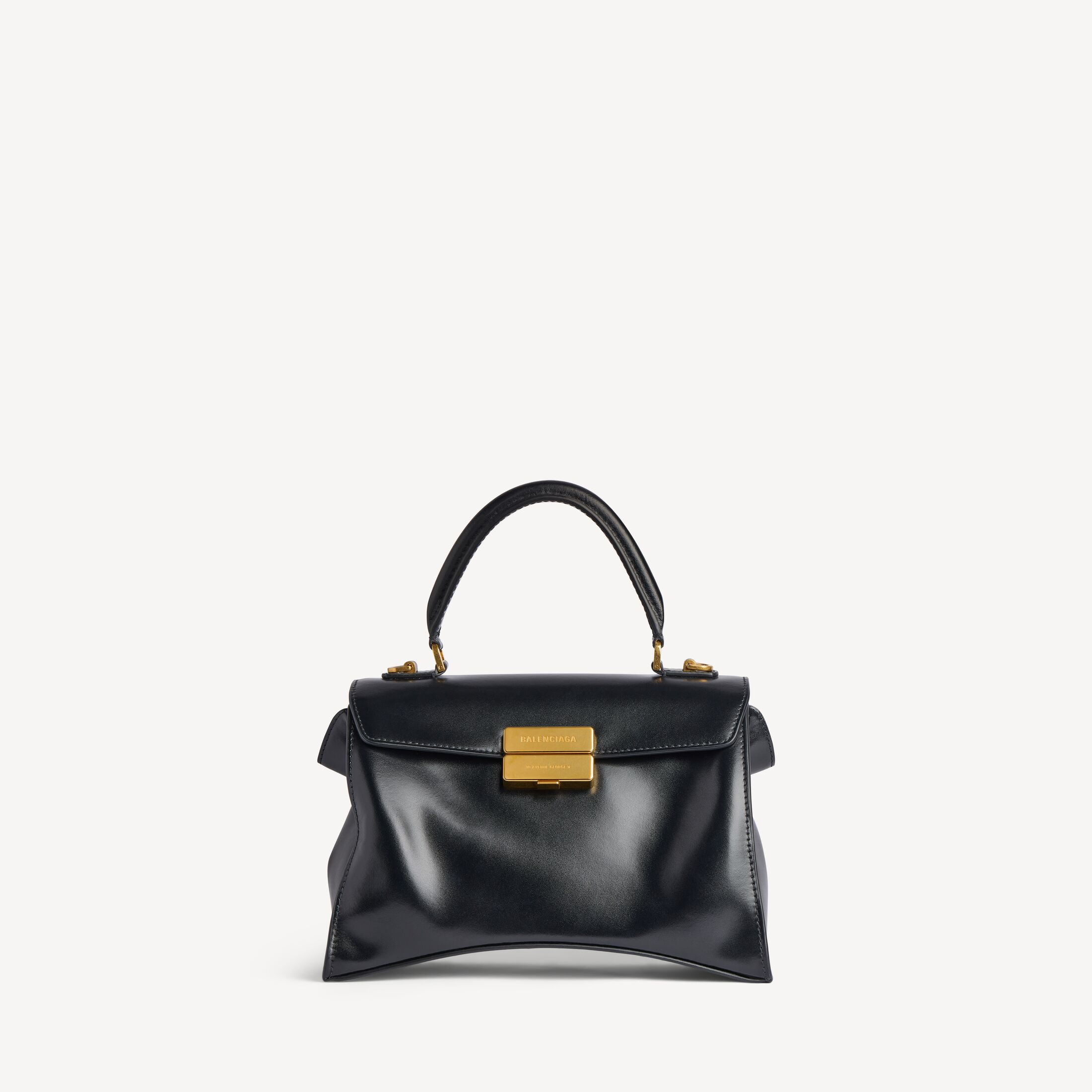 Women's Hourglass Avenue Top Handle Bag Small in Black