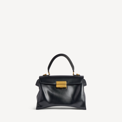 Women's Hourglass Avenue Top Handle Bag Small in Black