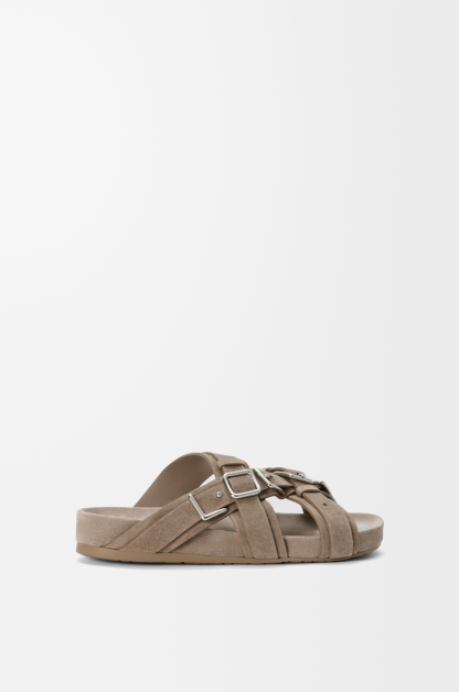 Type Fussbett sandal in suede calfskin