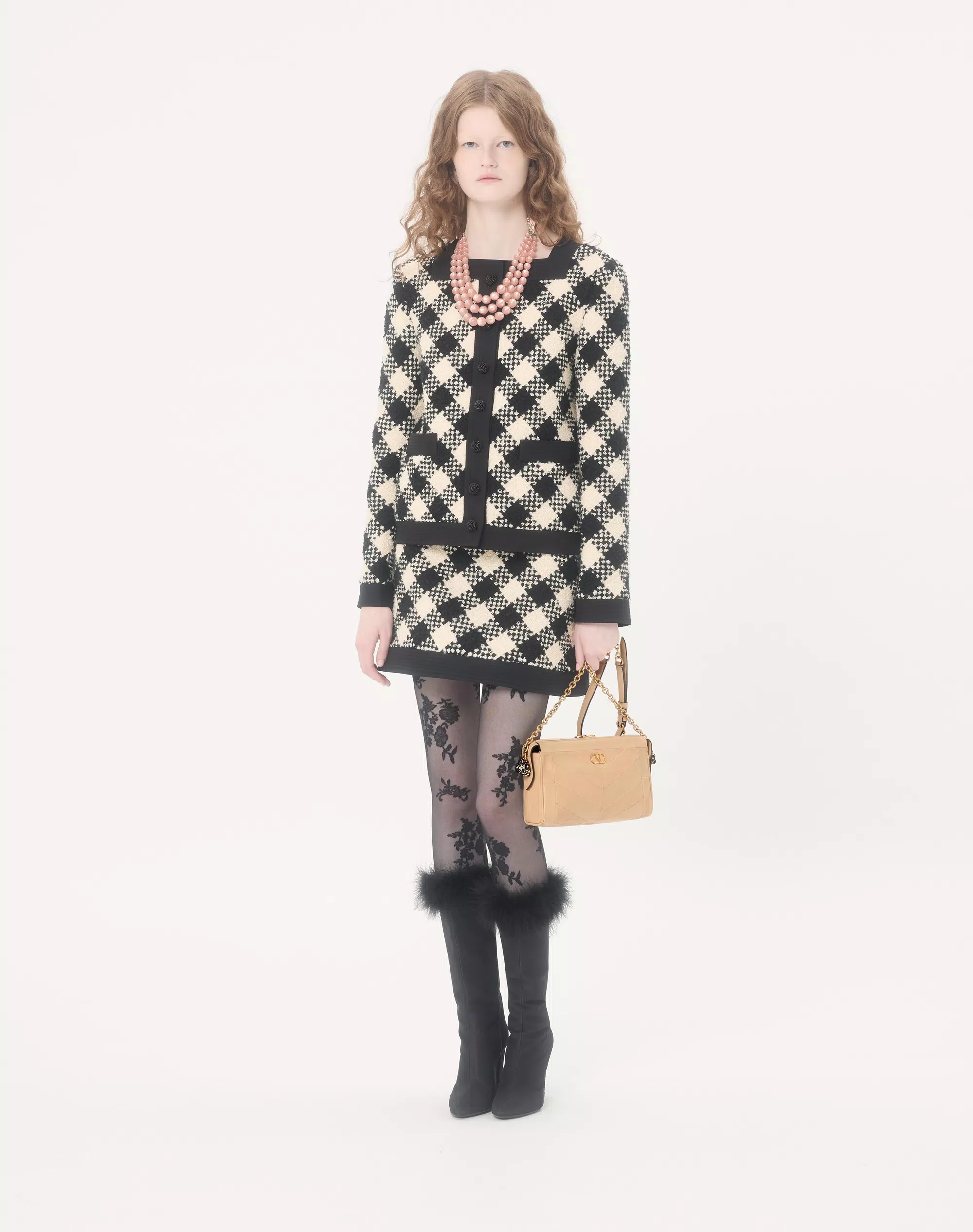 Valentino Garavani Panthea Small Shoulder Bag In Nappa Leather With A Chevron Pattern