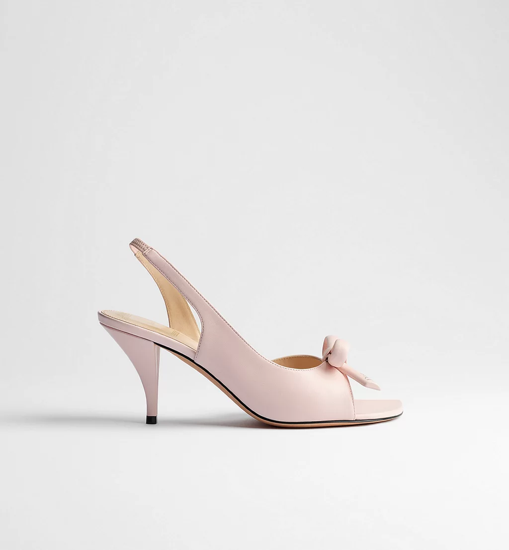 Dior Bow Heeled Slingback Sandal