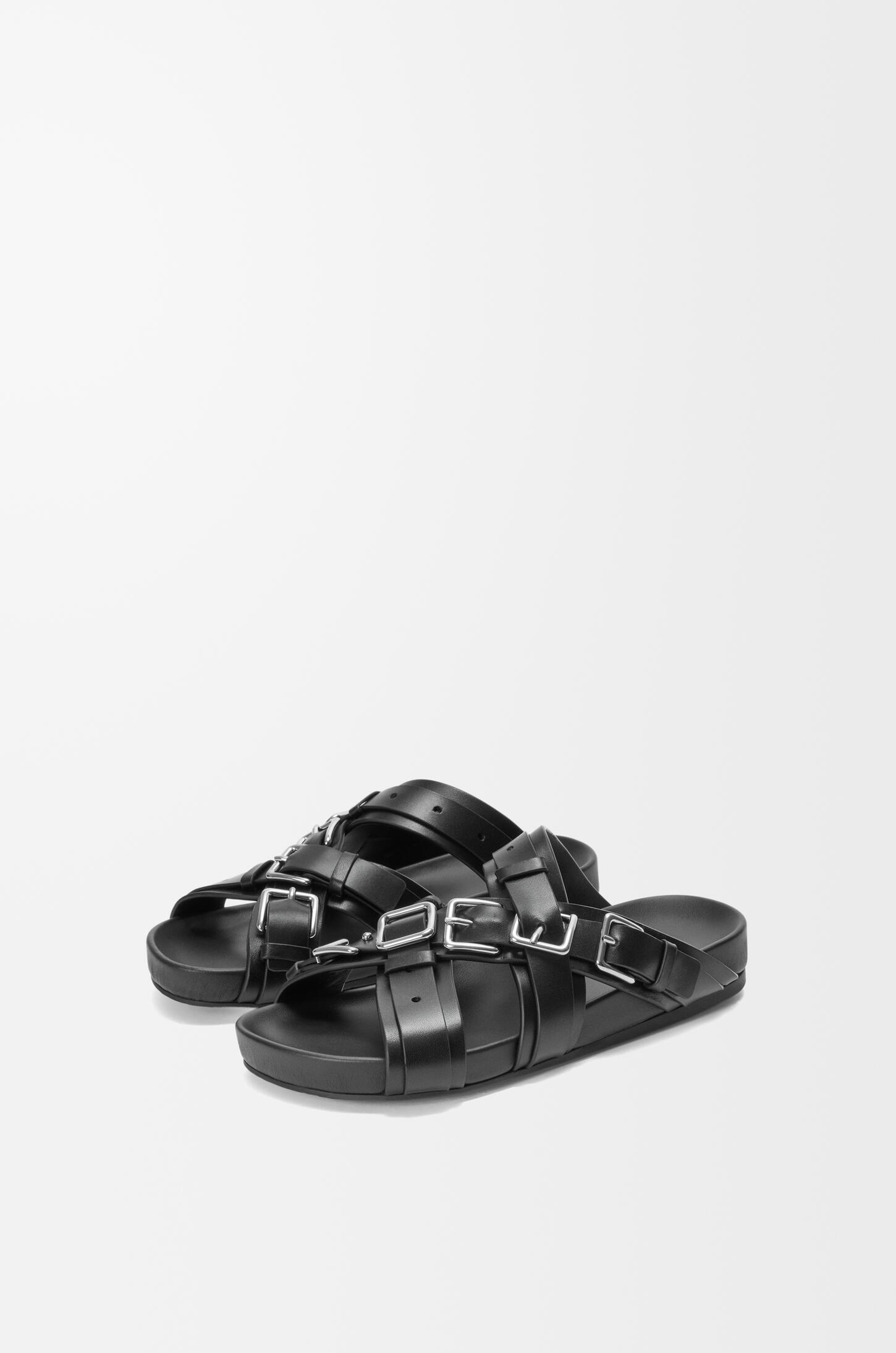 Type Fussbett sandal in vegetable-tanned calfskin