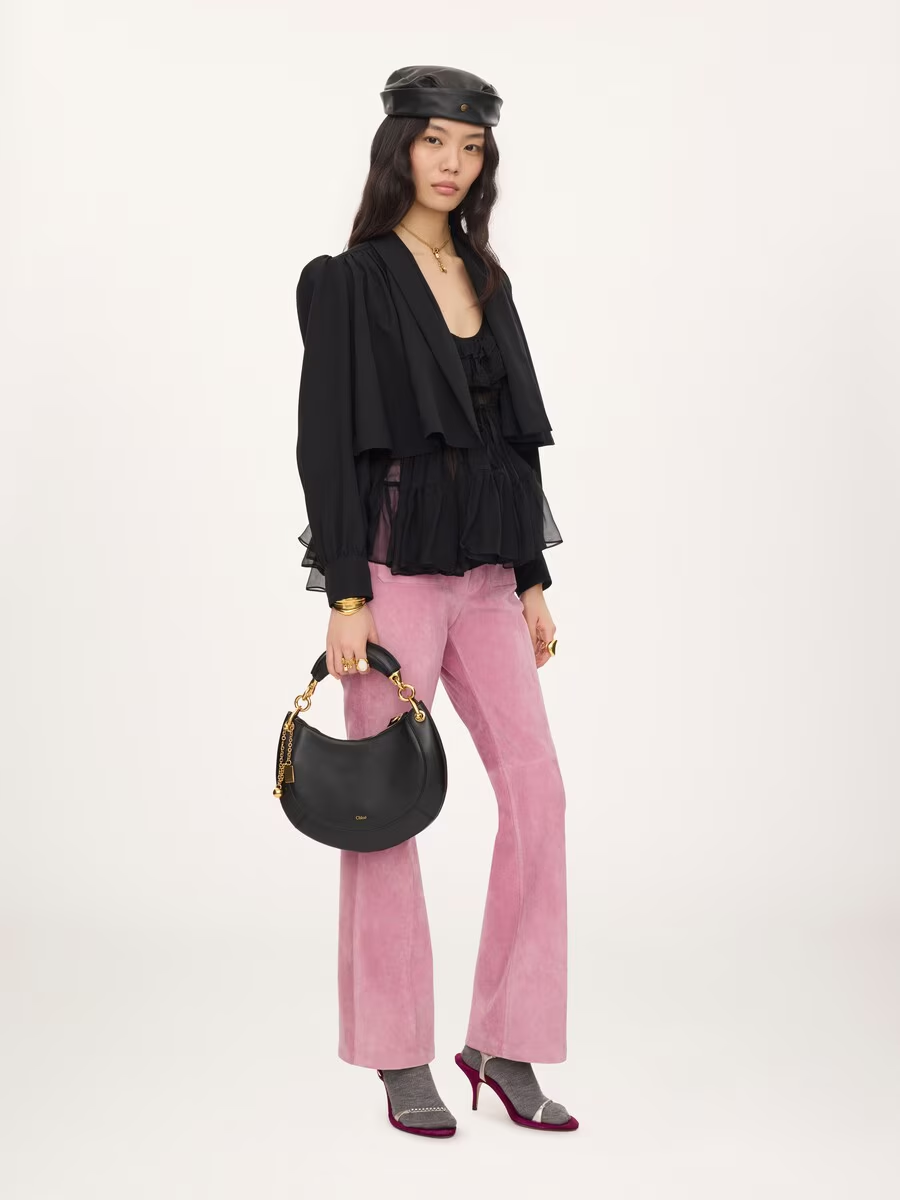 Small Chloé Banana zipped hobo in soft leather