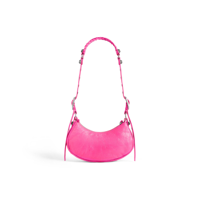 WOMEN'S LE CAGOLE XS SHOULDER BAG IN FLUO PINK