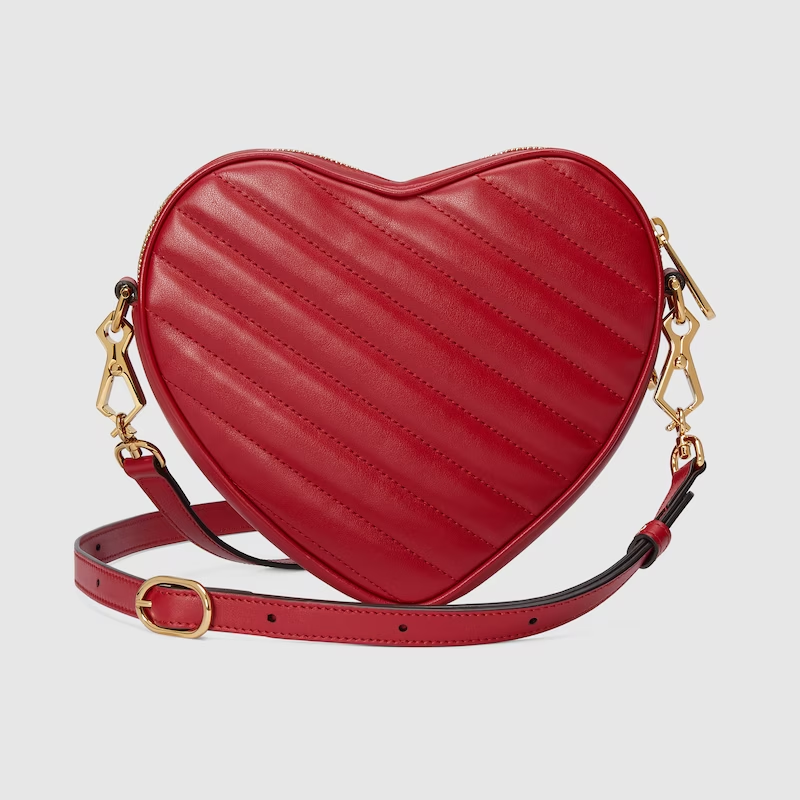 INTERLOCKING G MINI HEART SHOULDER BAG