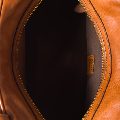 Leather top-handle bag