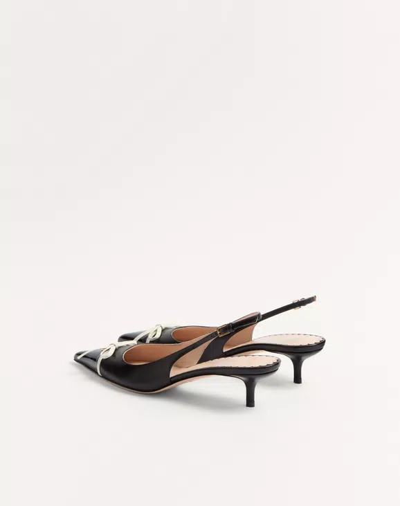 Bepointy Slingback Pump In Patent Leather And Kidskin 45Mm
