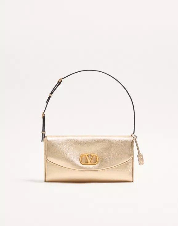 Valentino Garavani DeVain Small Shoulder Bag in Laminated Nappa Leather