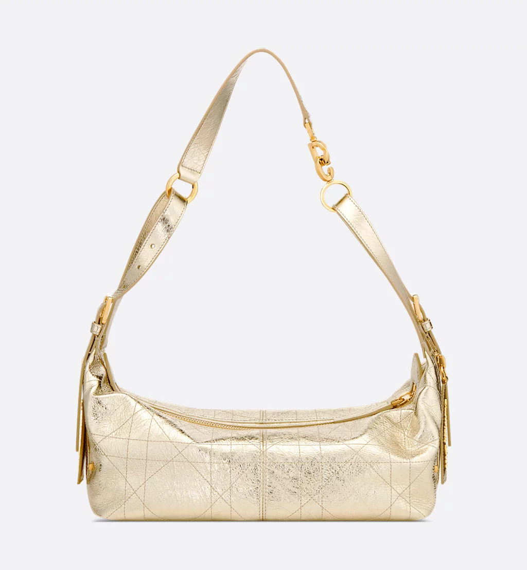 Medium D-Journey Bag in Crinkled Calfskin