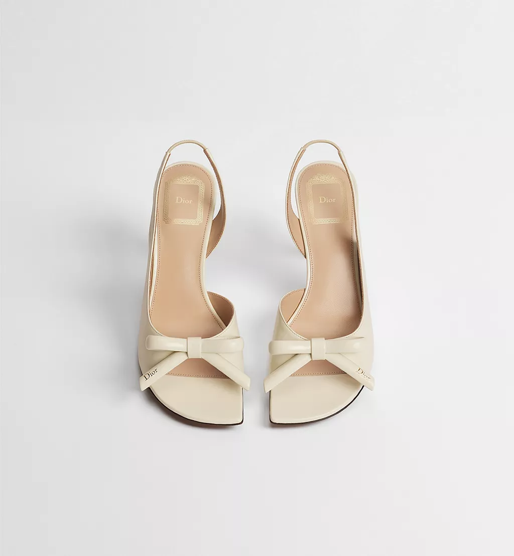 Dior Bow Heeled Slingback Sandal