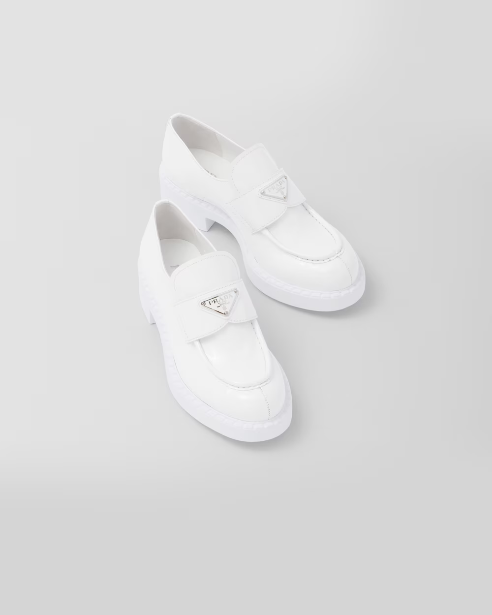 Chocolate patent leather loafers