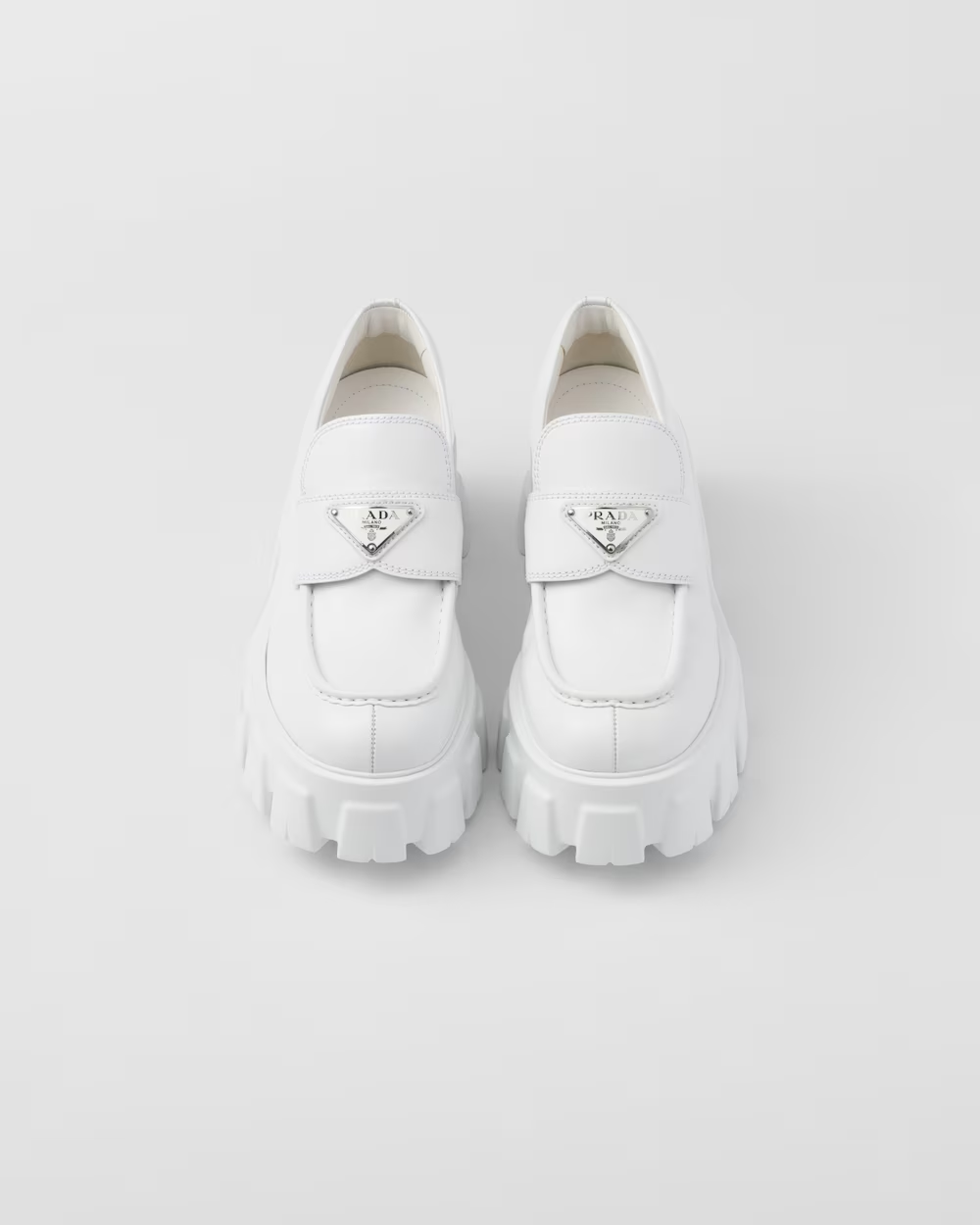 Brushed leather Monolith loafers