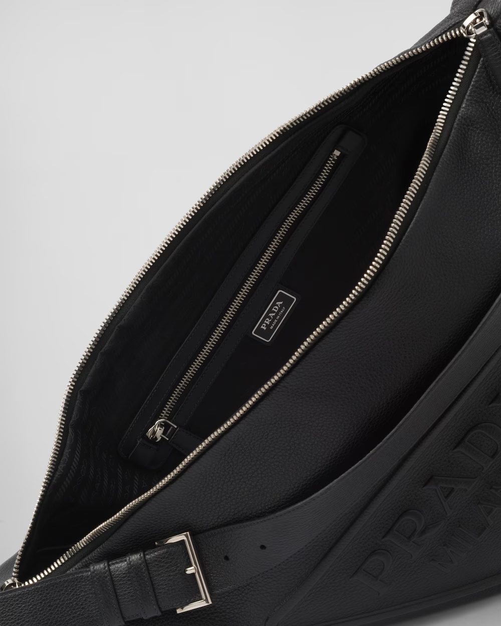 Large leather Prada Triangle bag