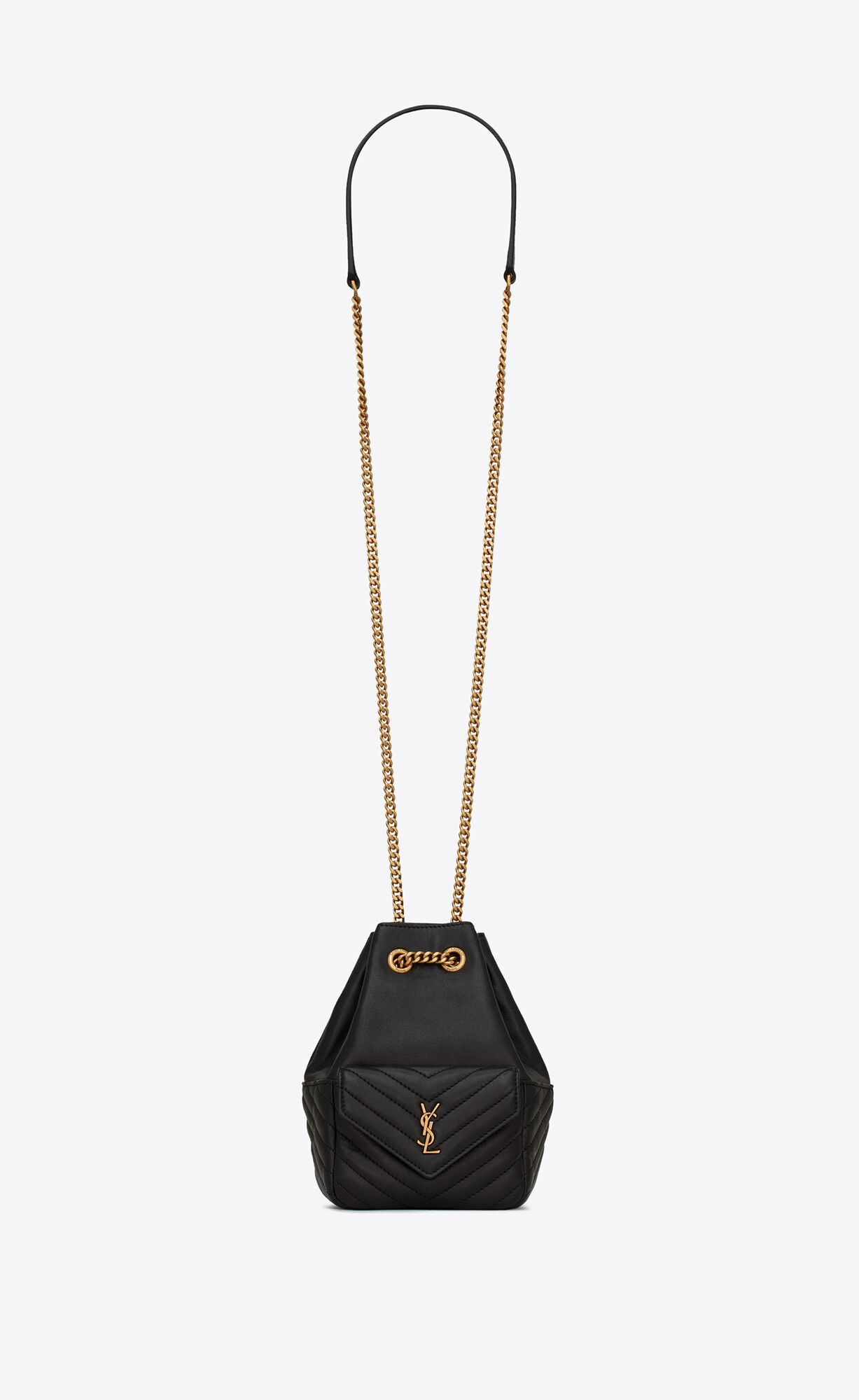 JOE mini quilted sheepskin bucket bag