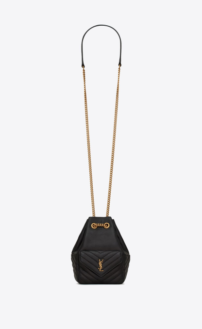 JOE mini quilted sheepskin bucket bag