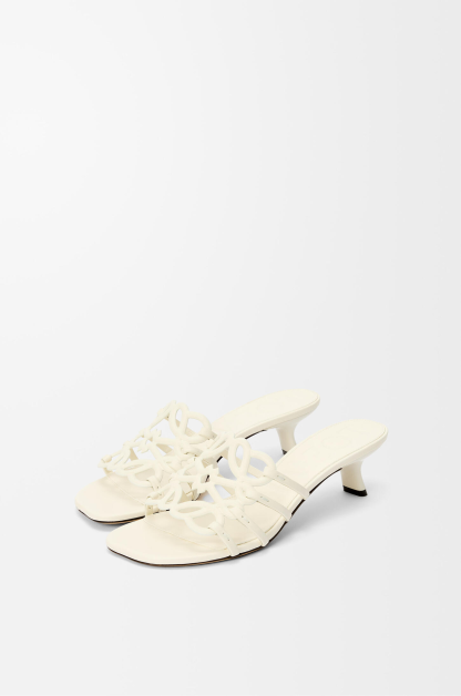 Petal Anagram slide in soft calfskin