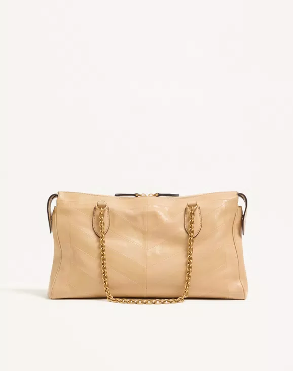 Valentino Garavani Panthea Shoulder Bag In Nappa Leather With Chevron Pattern