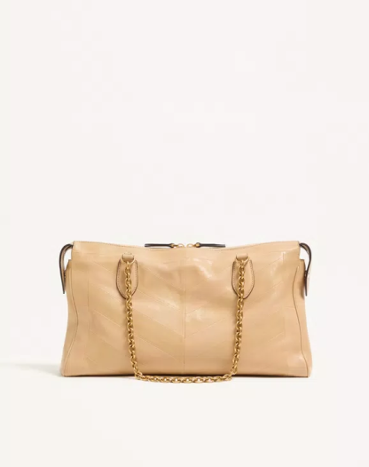 Valentino Garavani Panthea Shoulder Bag In Nappa Leather With Chevron Pattern
